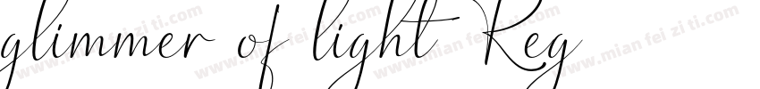 glimmer of light Reg字体转换